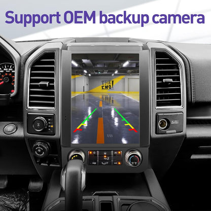 Écran Tesla Style pour Ford F-150 (2015-2020) – Android 13 12.1" Tactile | CarPlay Sans Fil, GPS, Bluetooth, DSP & Commandes au Volant