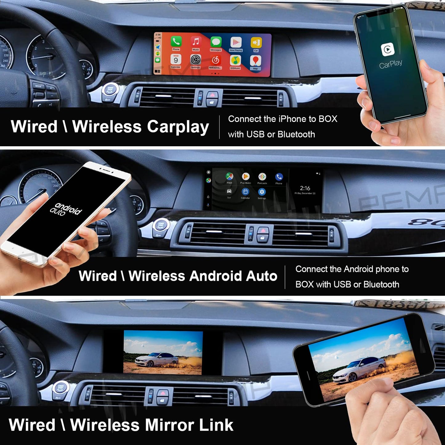 Kit de Rétrofit CarPlay & Android Auto Mercedes-Benz Classe C W205 & GLC X253 (2016-2019, NTG5.0)