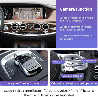 Kit de Rétrofit CarPlay & Android Auto Sans Fil pour Mercedes-Benz S-Class W222 (2014-2020, NTG5.0)
