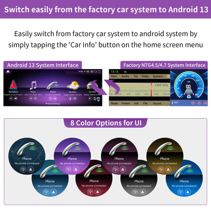 Autoradio Android 13 taille 12.3'' pour Mercedes C/GLC W205 2015-2018 | CarPlay, Android Auto