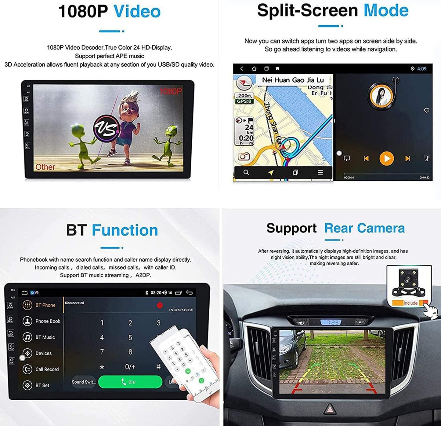 Tesla Style Radio Android 12 Autoradio GPS Navigation pour Ford Mondeo 2011-2013 Lecteur Multimédia De Voiture Autoradio 9,7 Pouces Support D'écran Bluetooth WiFi USB FM SWC avec Caméra De Recul HD