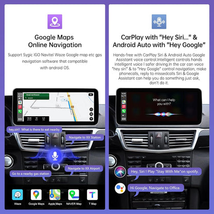 Écran tactile 12.3" Android 13 pour Mercedes Classe E W212 (2009-2014) | Wireless CarPlay, Android Auto, GPS