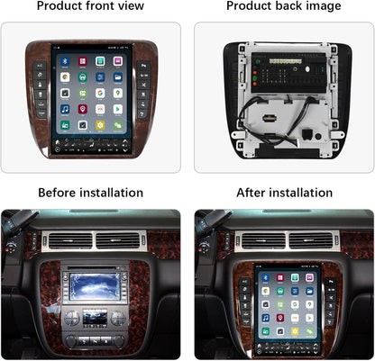 Autoradio Android 15 Double Din pour Chevrolet/GMC (2007-2013) - CarPlay Sans Fil, 8Go RAM + 256Go, GPS, 5G WiFi, Écran QLED 1920x720