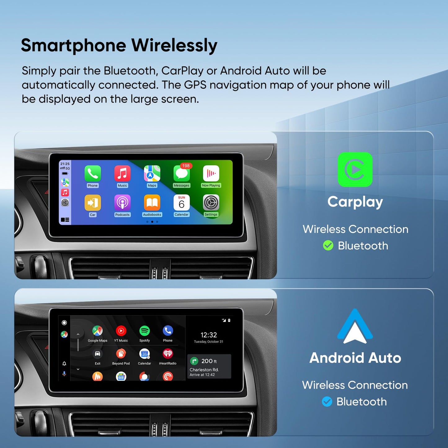 Autoradio 12,3" pour Audi A4/A5/S4/S5 B8 (2009-2016) avec CarPlay & Android Auto