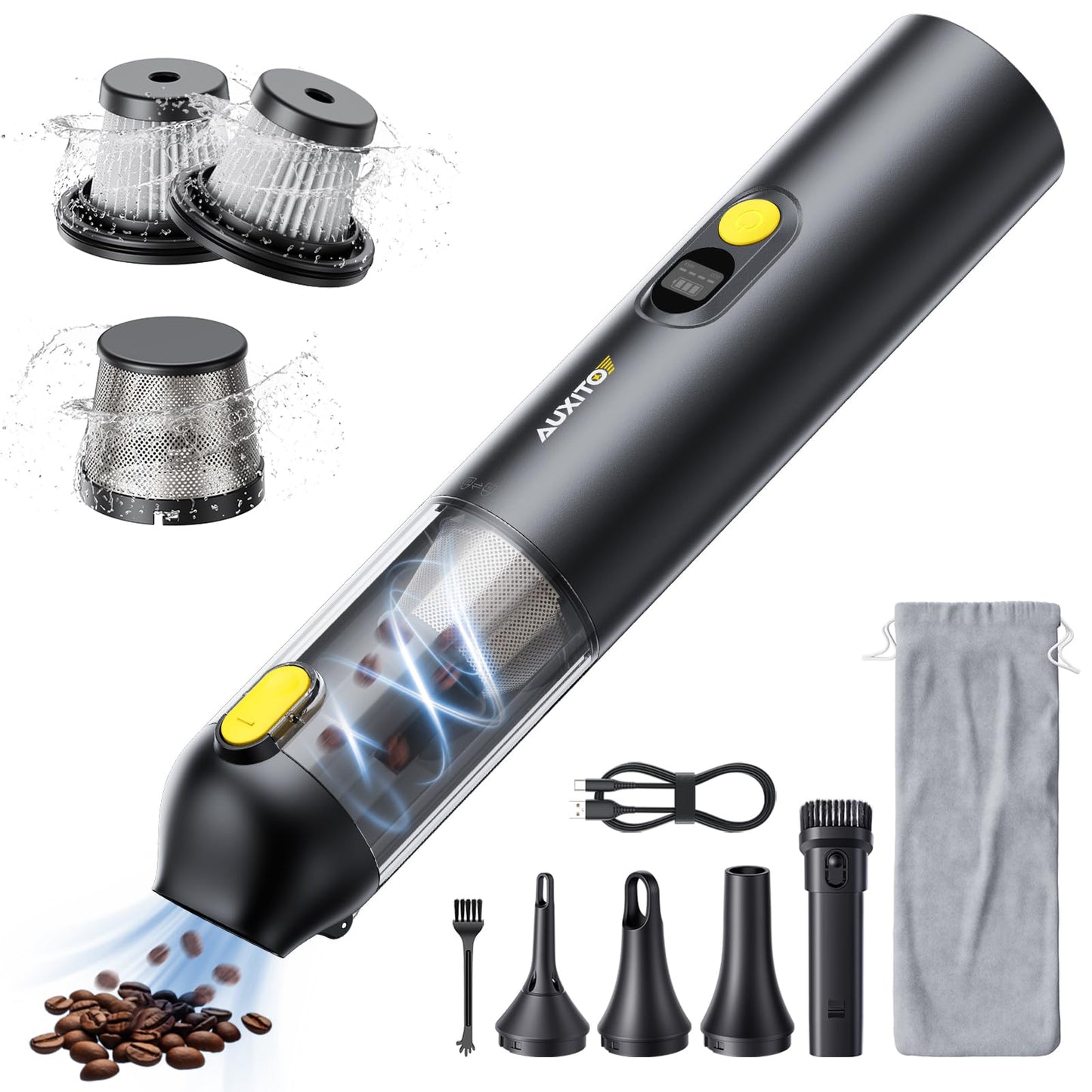 Aspirateur de Voiture Portable - 4 en 1 Sans Fil