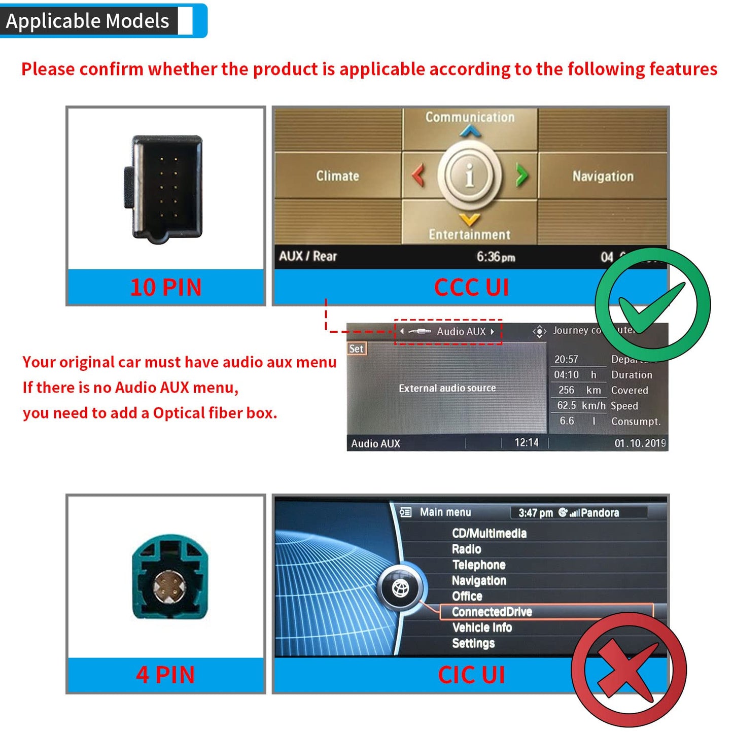 Kit de Rétrofit CarPlay & Android Auto Mercedes-Benz Classe C W205 & GLC X253 (2016-2019, NTG5.0)