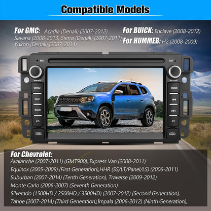 AWESAFE Car Stereo for Chevrolet Chevy Silverado/GMC Sierra Yukon Tahoe/Buick, Support Carplay Android Auto Touch Screen Android Radio with Bluetooth GPS Navigation, 2G Ram 32G ROM