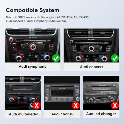 Écran Tactile 10.25″ Wireless Carplay Android Auto pour Audi B8 B8.5 A4 S4 A5 S5 RS4 RS5 2009-2016