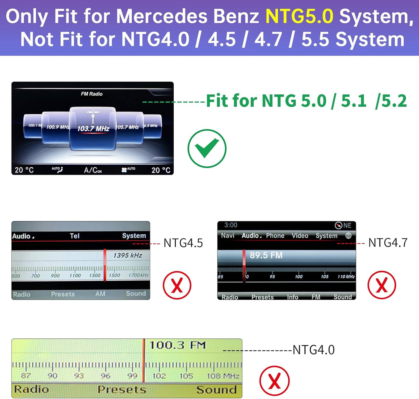 Kit de Rétrofit CarPlay & Android Auto Sans Fil pour Mercedes-Benz S-Class W222 (2014-2020, NTG5.0)