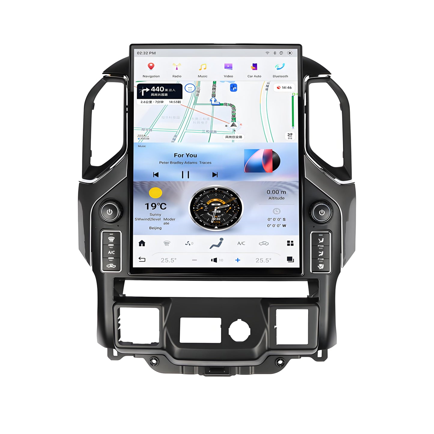 Écran Android 15,6 Pouces 8+128GB pour Chevy Silverado / GMC Sierra 2019-2023 – Autoradio Style Tesla avec GPS, CarPlay Sans Fil et Son HD