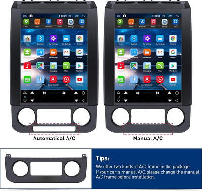 Écran Tesla Style pour Ford F-150 (2015-2020) – Android 13 12.1" Tactile | CarPlay Sans Fil, GPS, Bluetooth, DSP & Commandes au Volant