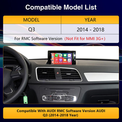 Kit Rétrofit CarPlay & Android Auto Sans Fil pour Audi A3/S3 (2013–2018) – Navigation, Musique, Caméra, Mirroring