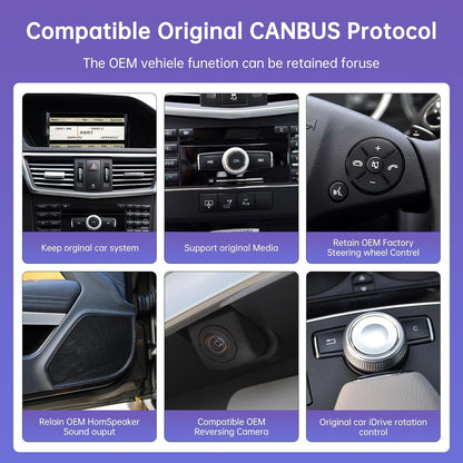 Écran tactile 12.3" Android 13 pour Mercedes Classe E W212 (2009-2014) | Wireless CarPlay, Android Auto, GPS