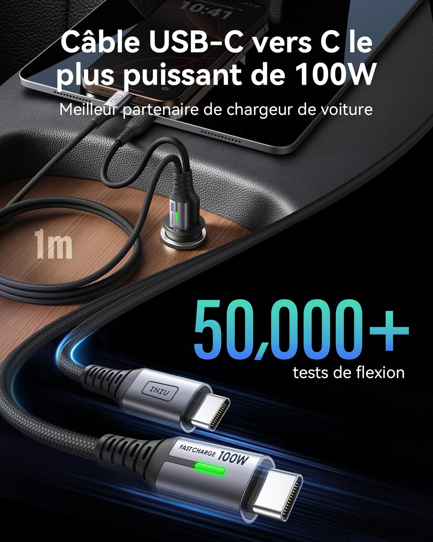 Chargeur de Voiture 60W - Charge Rapide et Sécurisée