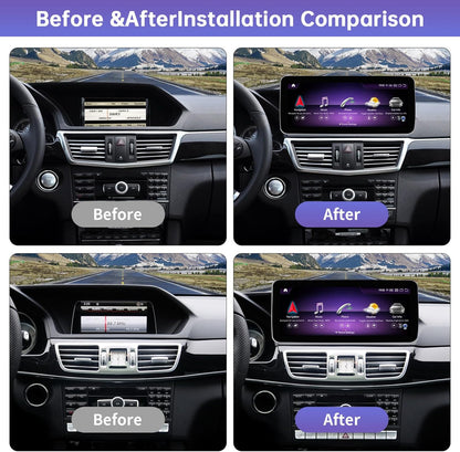 Écran tactile 12.3" Android 13 pour Mercedes Classe E W212 (2009-2014) | Wireless CarPlay, Android Auto, GPS