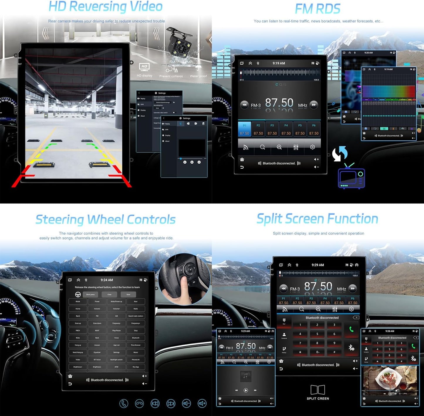 Autoradio Android 15 Double Din pour Nissan 370Z (2005-2019) - CarPlay Sans Fil, 8Go/256Go, Écran QLED