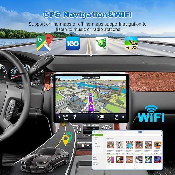 Autoradio 13 pouces Chevrolet Tahoe Suburban GMC Yukon 2008-2012 - QLED GPS double caméra 6+128 Go