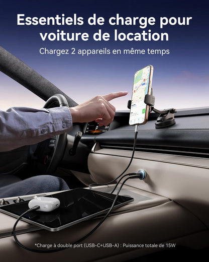 Chargeur de Voiture 60W - Charge Rapide et Sécurisée
