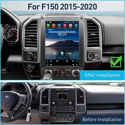 Mise à niveau radio Android 13 pour Ford F150 2015-2020 : GPS à écran tactile IPS 12,1", CarPlay sans fil, Android Auto filaire, commandes de direction, Bluetooth, WiFi