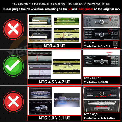 Autoradio Android 13 HD 4+64GB pour Mercedes Benz C A CLA G GLA W204 W176 C117 W463 X156 2012-2015 - CarPlay & Android Auto
