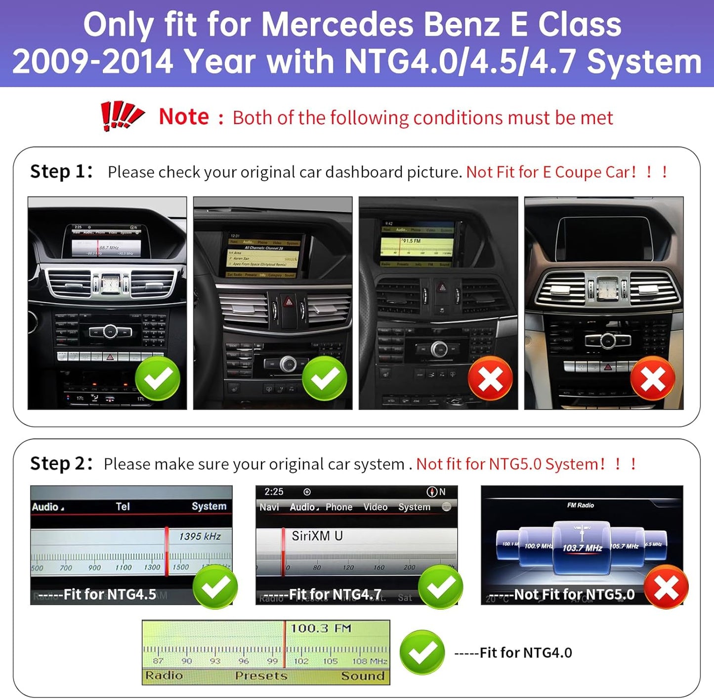 Écran tactile 12.3" Android 13 pour Mercedes Classe E W212 (2009-2014) | Wireless CarPlay, Android Auto, GPS