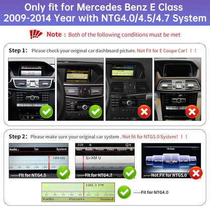 Écran tactile 12.3" Android 13 pour Mercedes Classe E W212 (2009-2014) | Wireless CarPlay, Android Auto, GPS