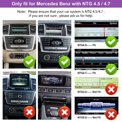 Autoradio Android 13 taille 12.3'' pour Mercedes C/GLC W205 2015-2018 | CarPlay, Android Auto