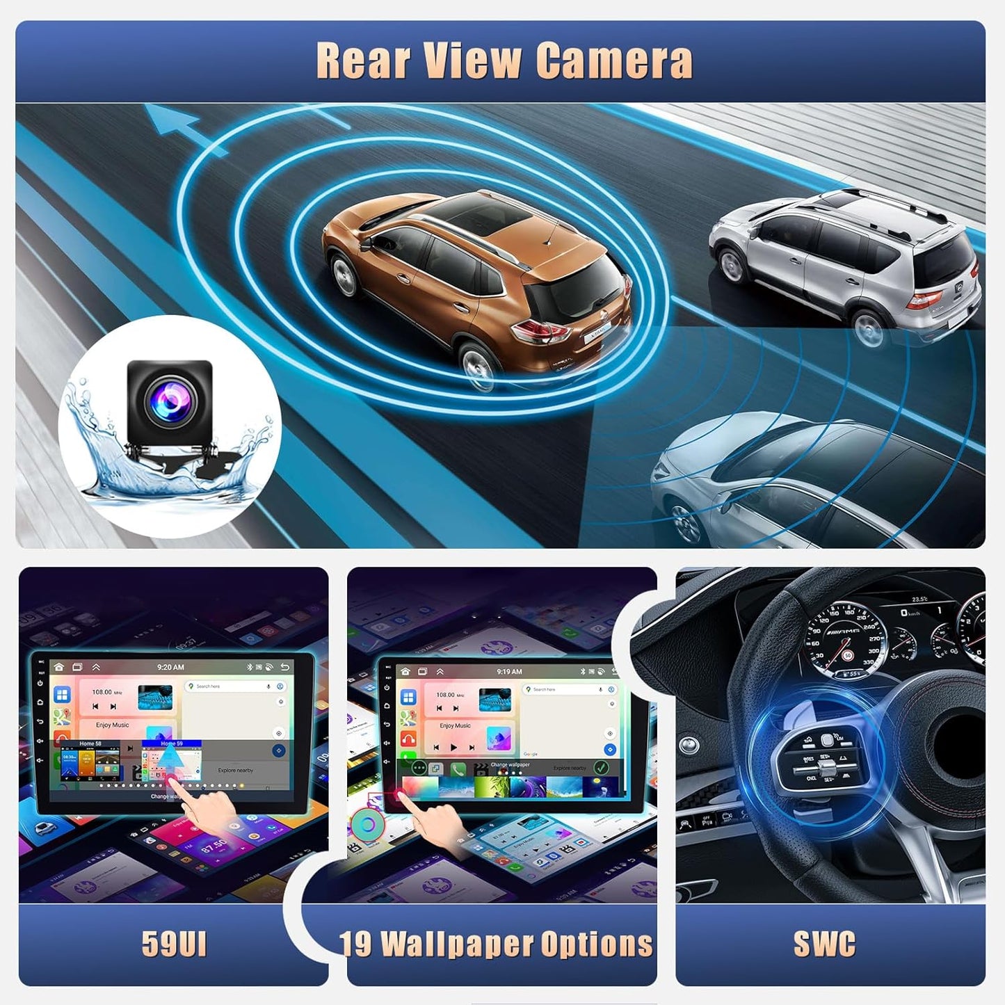 Autoradio Android 13 9 Pouces pour Peugeot 607 (2002-2010)| 4GB RAM + 64GB ROM