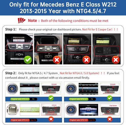 Autoradio Android Carplay 12.3" Mercedes E W212 (2013-2015) NTG 4.5/4.7
