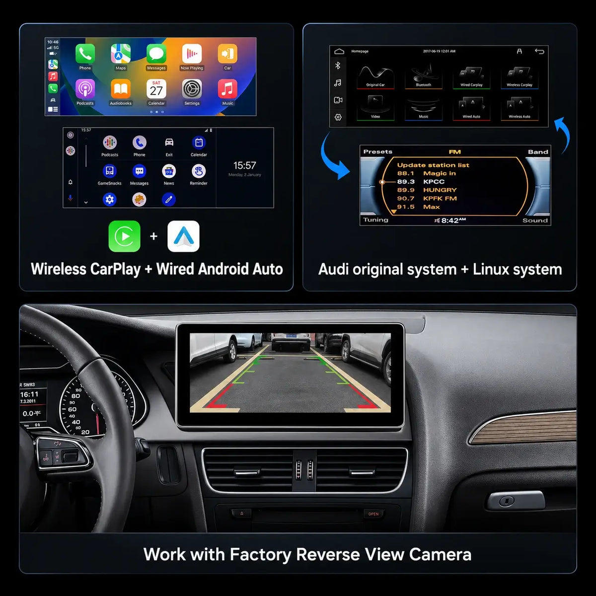 Écran CarPlay 10,25″ pour Audi A4 A5 S4 S5 B8 B8.5 | TOP TAKTIL