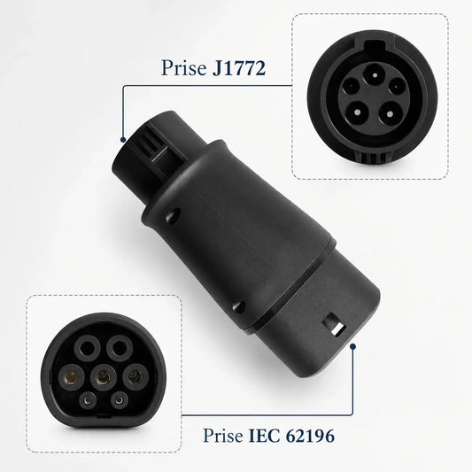 Adaptateur Type 1 J1772 vers Type 2 – 32A