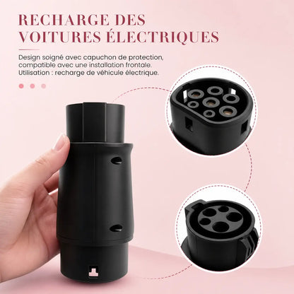 Adaptateur Type 1 J1772 vers Type 2 – 32A