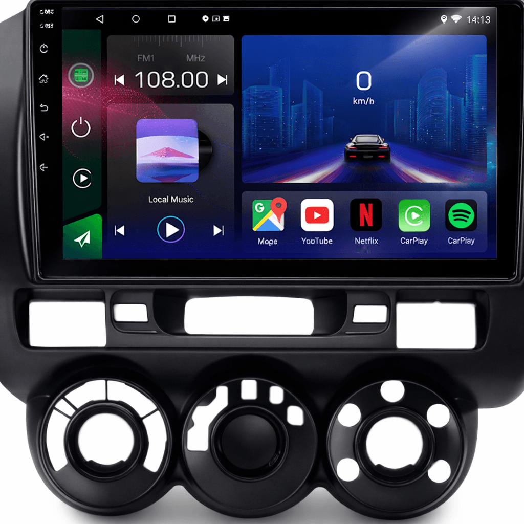Honda Jazz fit | 2002-2007 | Autoradio Android 15 | Apple CarPlay | Android Auto