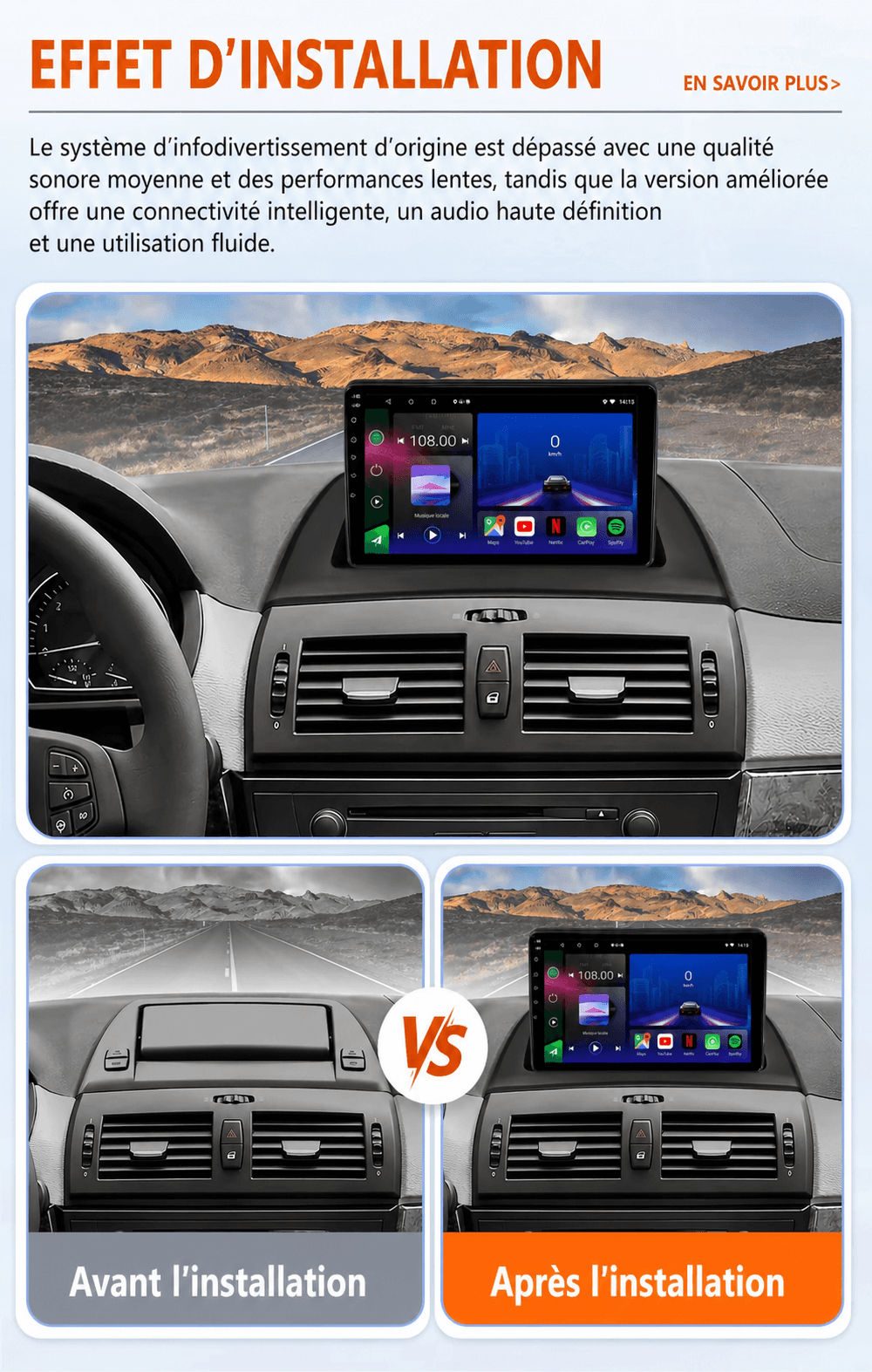 BMW X3 | E83 | 2003 - 2010 | Android 15 Autoradio | Apple CarPlay | Android Auto