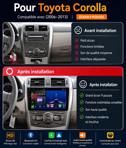 Toyota | Corolla | 2006-2013 | Android 15 Autoradio | Apple CarPlay | Android Auto