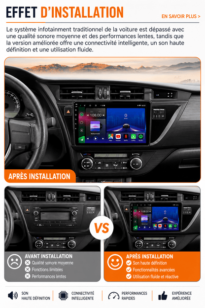 Toyota | Corolla Auris | 2016-2019  | Android 15 Autoradio | Apple CarPlay | Android Auto