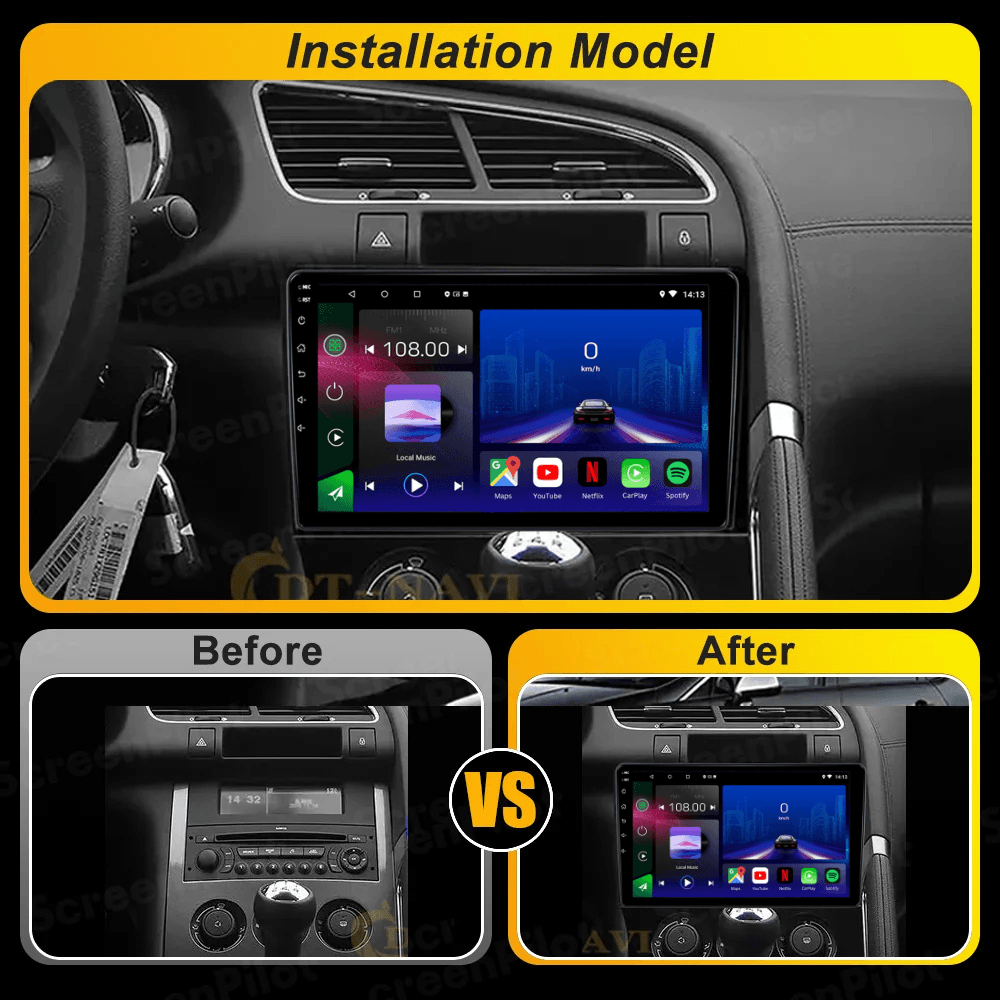 Peugeot | 3008 5008 | 2009-2016 | Android 15 Autoradio | Apple CarPlay | Android Auto