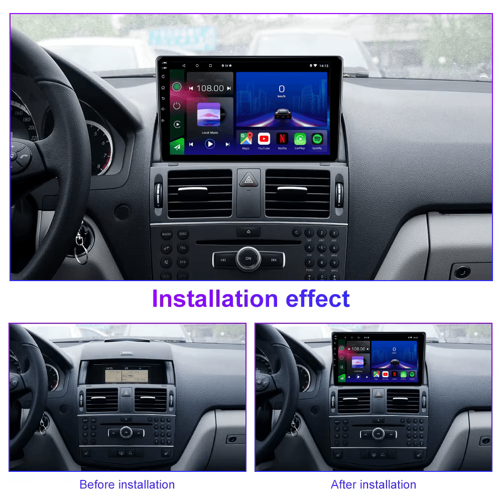 Mercedes | C Class | W204 S204 | 2006-2011 | Android 15 Autoradio | Apple CarPlay | Android Auto