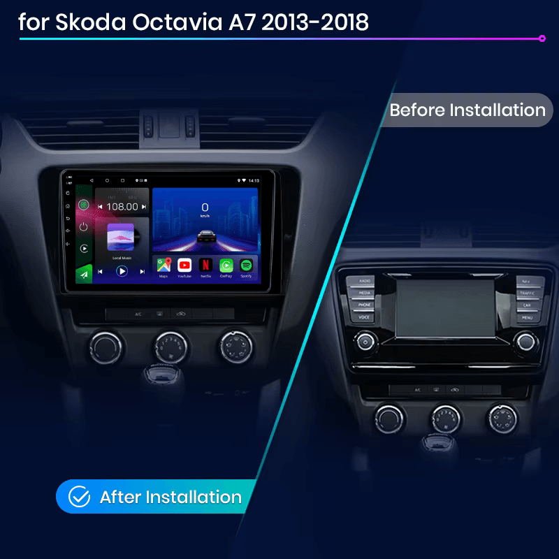 Skoda | Octavia MK3 | Rapid | 2013-2019 | Android 15 Autoradio | Apple CarPlay | Android Auto