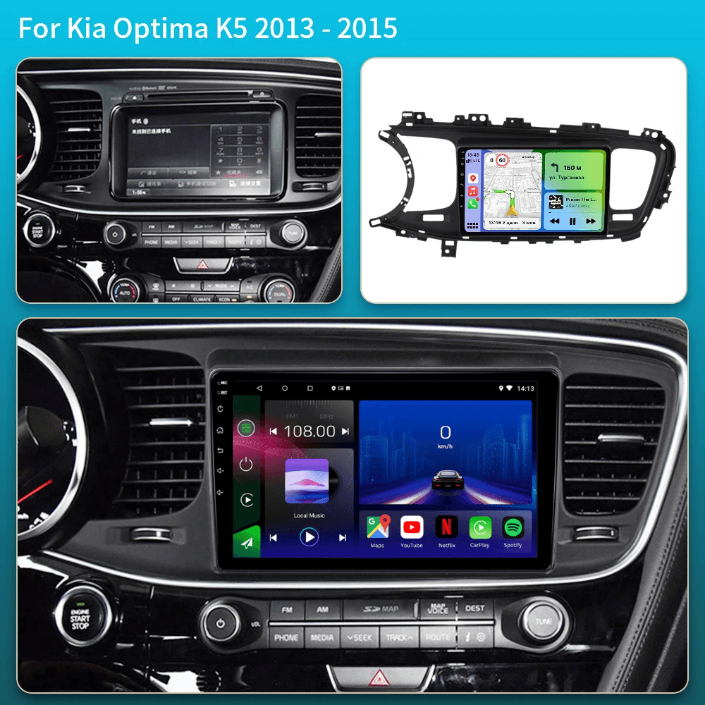 Kia Optima | 2011-2015 | Android 15 Autoradio | Apple CarPlay | Android Auto
