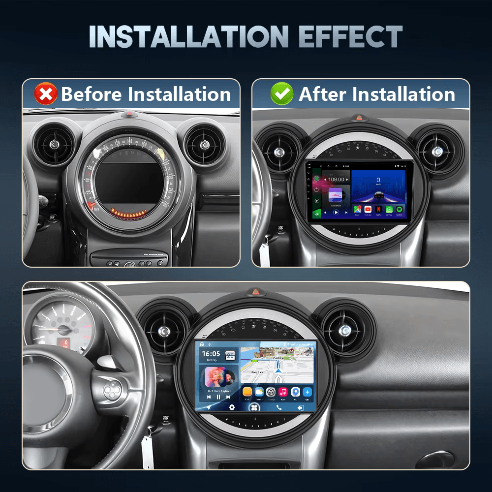 Mini | 2011-2013 | R56 R60 R51 | Android 15 Autoradio | Apple CarPlay | Android Auto