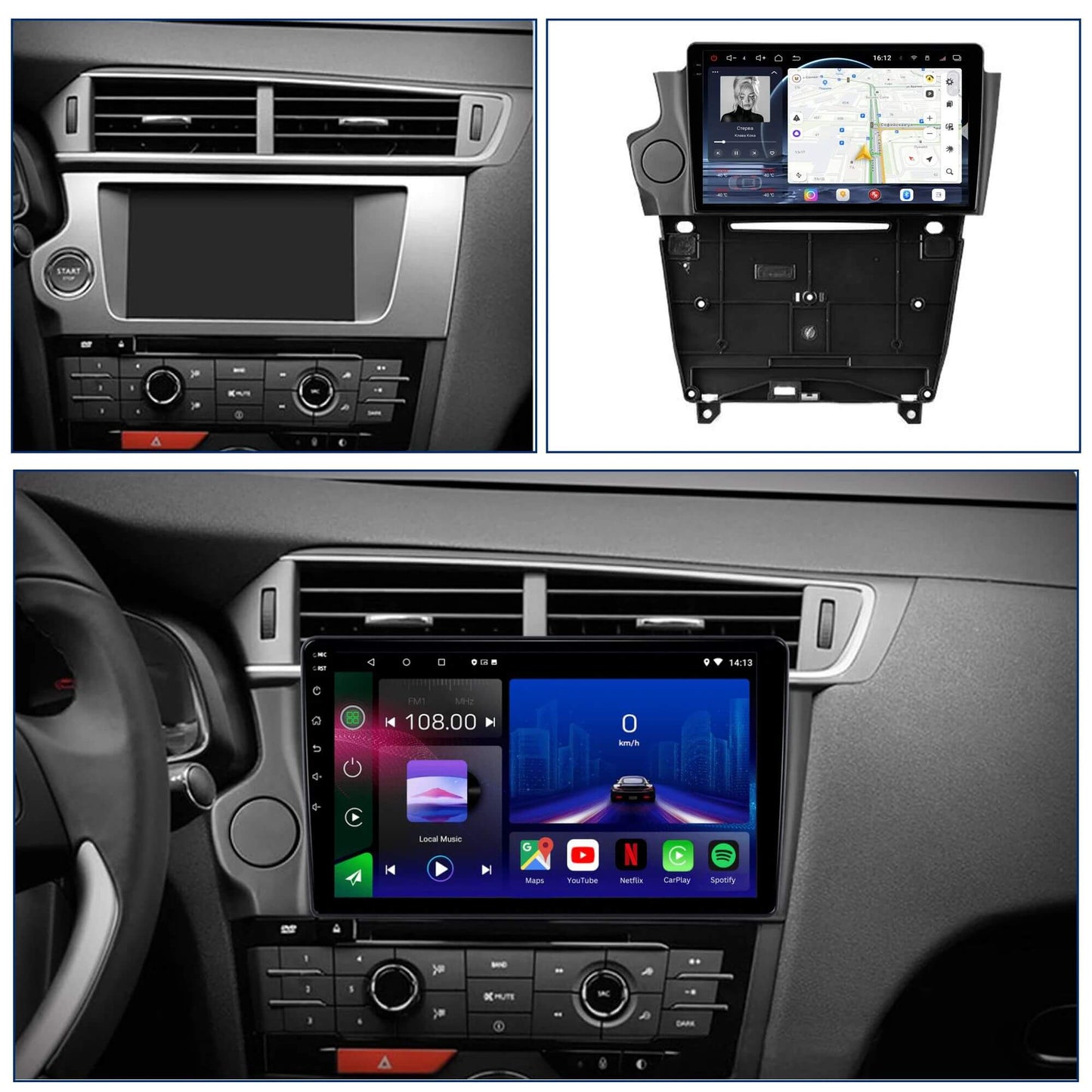 Citroen DS4 DS5 DS5LS DS6 | 2014-2017 | Android 13 Autoradio | Apple CarPlay | Android Auto