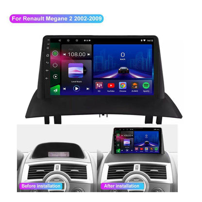 Poste Autoradio Android 13//4G-64G-Renault Megane-2 2003-2009 | Android 14 | Écran Tactile | CarPlay | Bluetooth | GPS