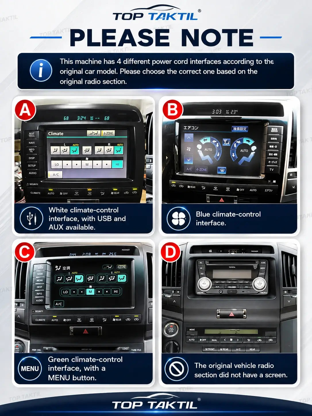 Toyota Land Cruiser 2008-2015 Android 15 Autoradio : IPS Touch, Car-Play, Android Auto, GPS, WiFi 5G, FM, SWC, Caméra AHD