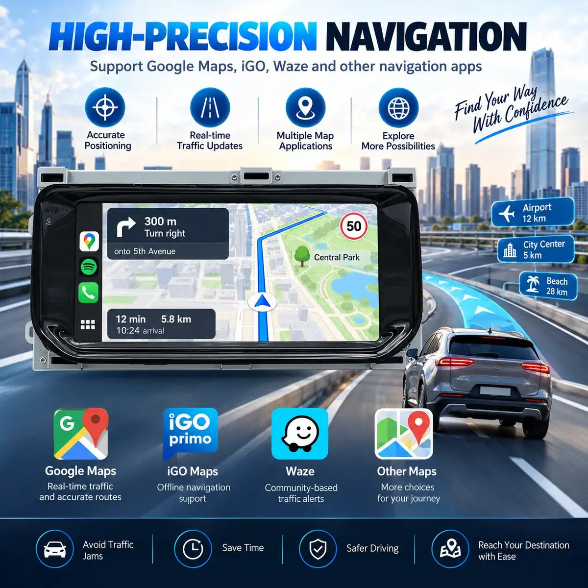 Écran tactile Android & écran de contrôle de climatisation pour Land Rover Range Rover Sport L494 & Vogue L405 – Mise à niveau multimédia premium