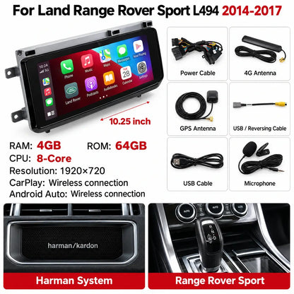 Écran tactile Android & écran de contrôle de climatisation pour Land Rover Range Rover Sport L494 & Vogue L405 – Mise à niveau multimédia premium