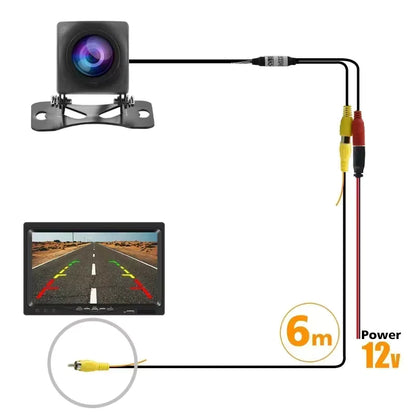 Cámara de respaldo AHD HD para estéreo Android para automóvil – 720P / 1080P, gran angular de 170°, impermeable IP68