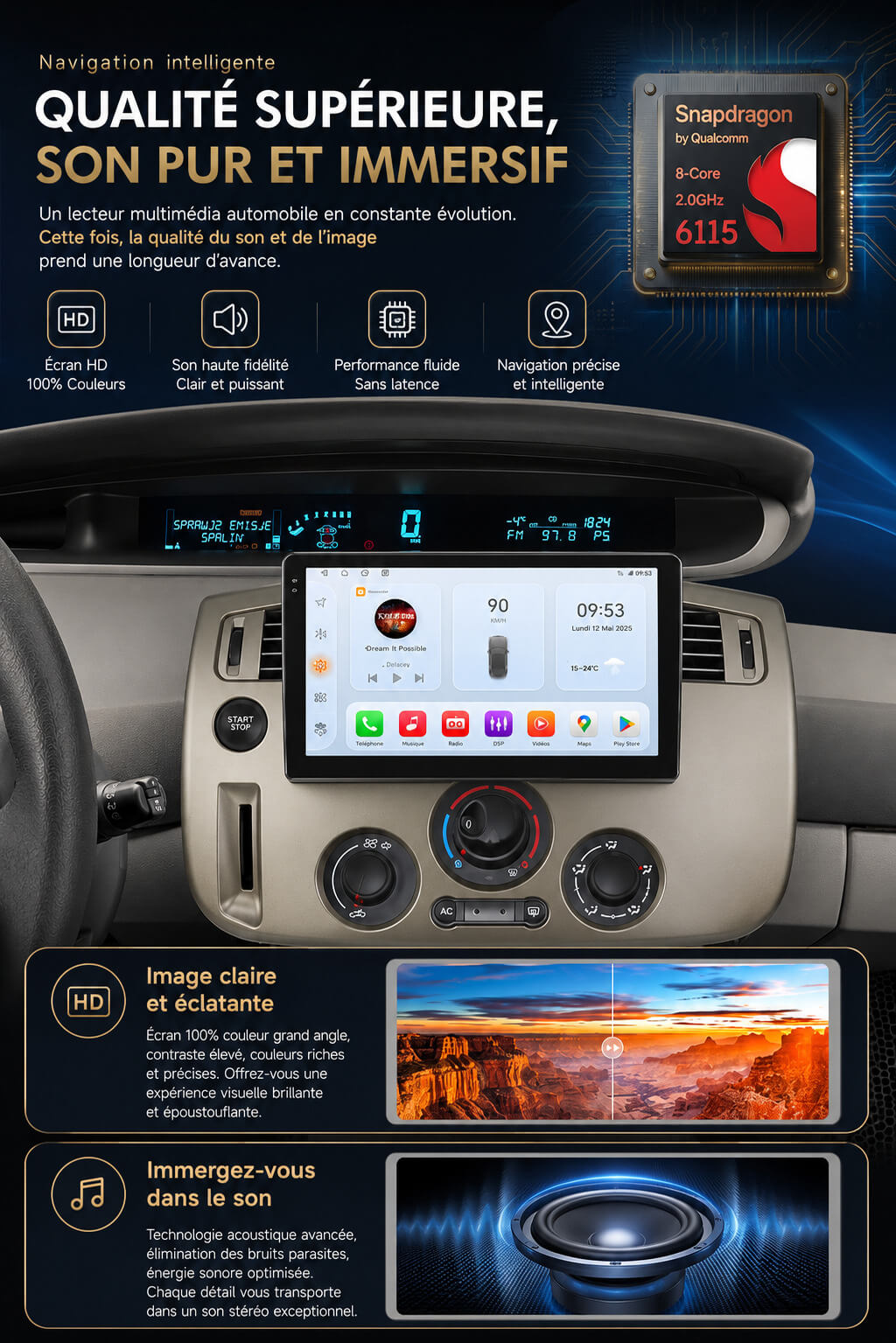 Renault Scenic 2 | 2004 -2008 | Android 15 Autoradio | Apple CarPlay | Android Auto