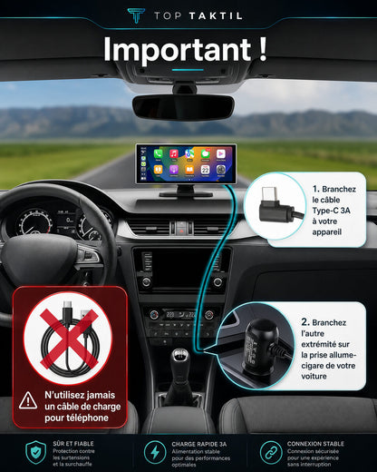 Écran CarPlay; Android Auto sans Installation 11,26 pouces