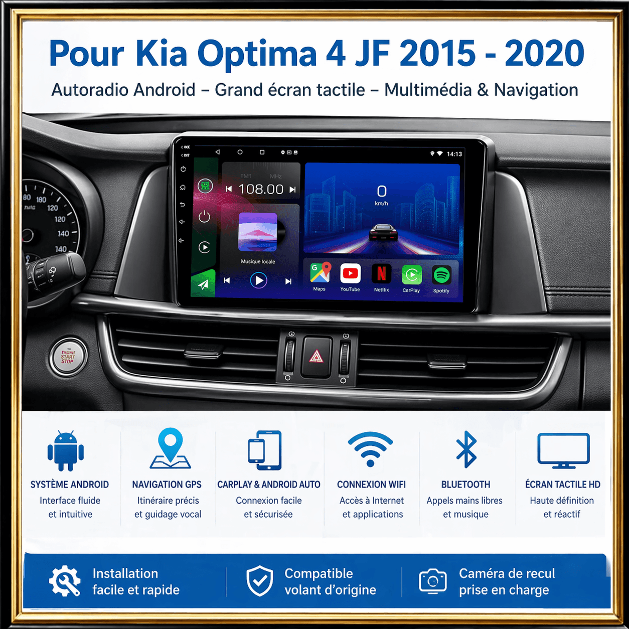 Kia Optima | 2016-2020 | Android 15 Autoradio | Apple CarPlay | Android Auto
